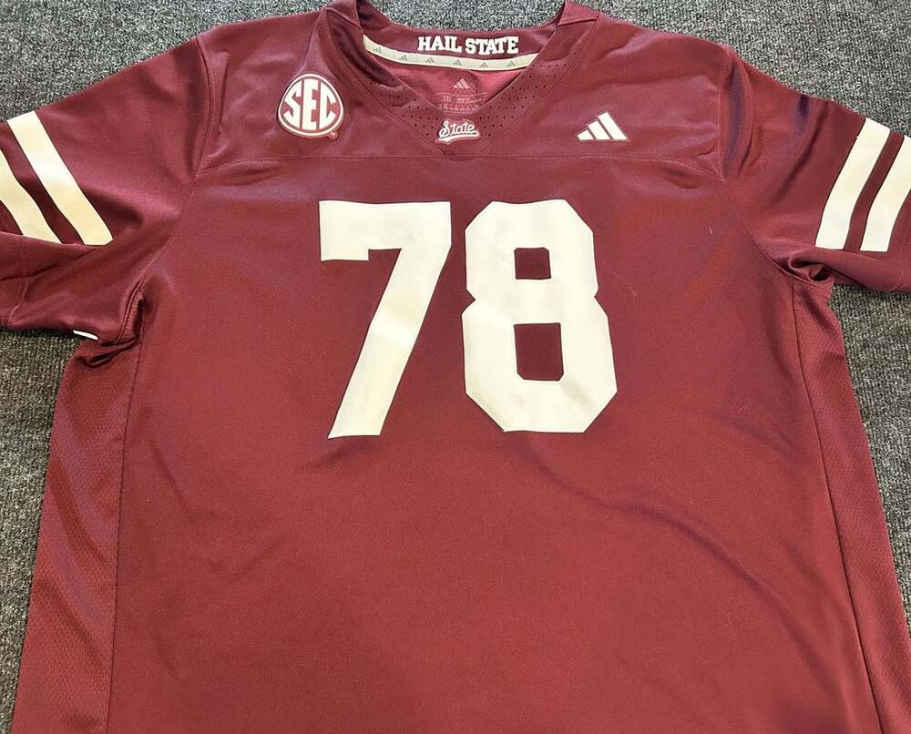 Adidas Mississippi State Bulldogs Football Jersey #78 Maroon Size 2XL